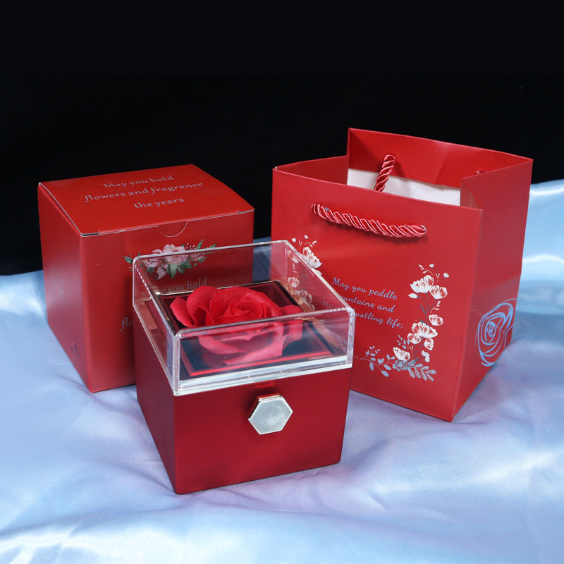 Gift Box with Jewel embellished with an eternal rose