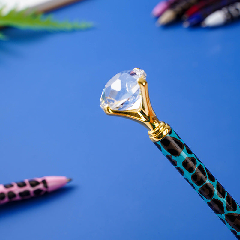 Penna Leopard-Diamond in Metallo