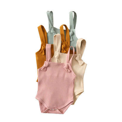 Natural Rib – Romper in Cotone a Costine con Spalline (2-4 Mesi, 6-9 Mesi, 12-18 mesi