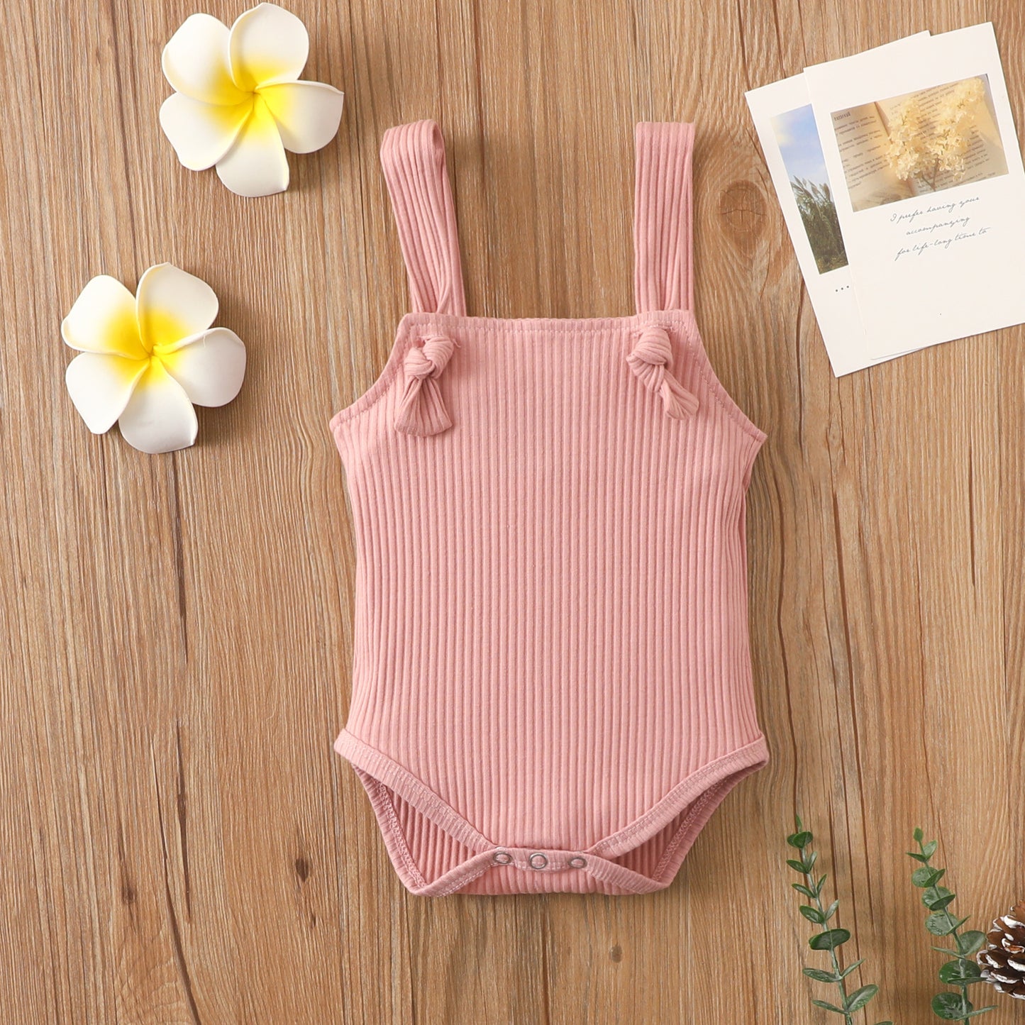 Natural Rib – Romper in Cotone a Costine con Spalline (2-4 Mesi, 6-9 Mesi, 12-18 mesi