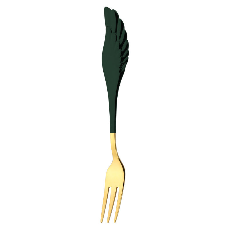 Angel Wings Spoon – Cucchiaino e Forchetta con Ali in Acciaio 304