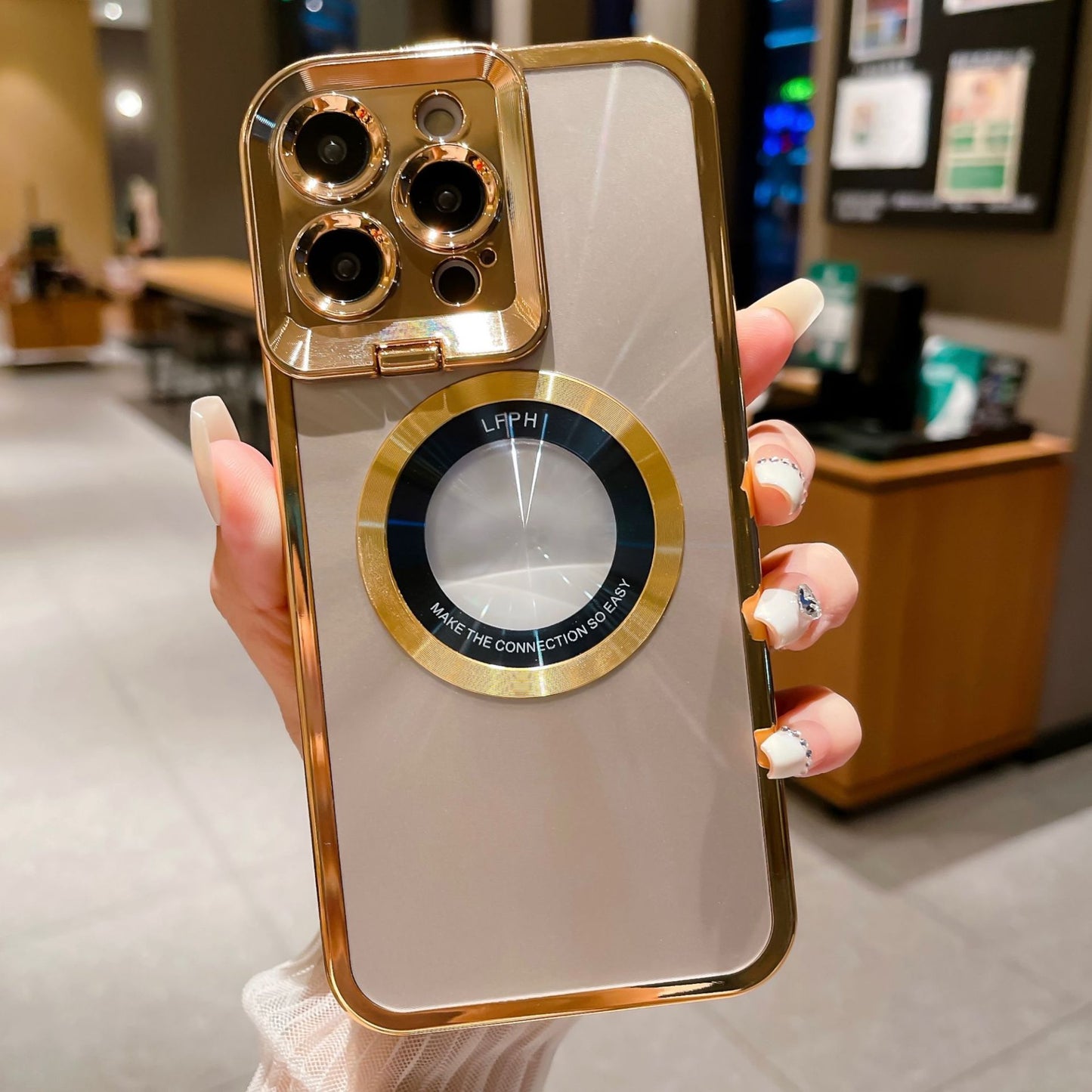 Mag-Lens CD-Luxury: Cover con Supporto Invisibile (Iphone 13/14/Pro/Pro Max)