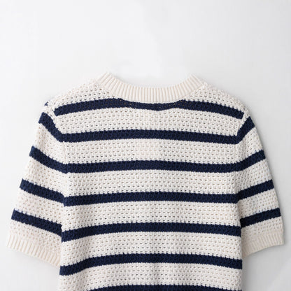 Gilet in Maglia a Righe (S-L)
