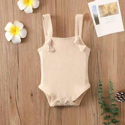 Natural Rib – Romper in Cotone a Costine con Spalline (2-4 Mesi, 6-9 Mesi, 12-18 mesi