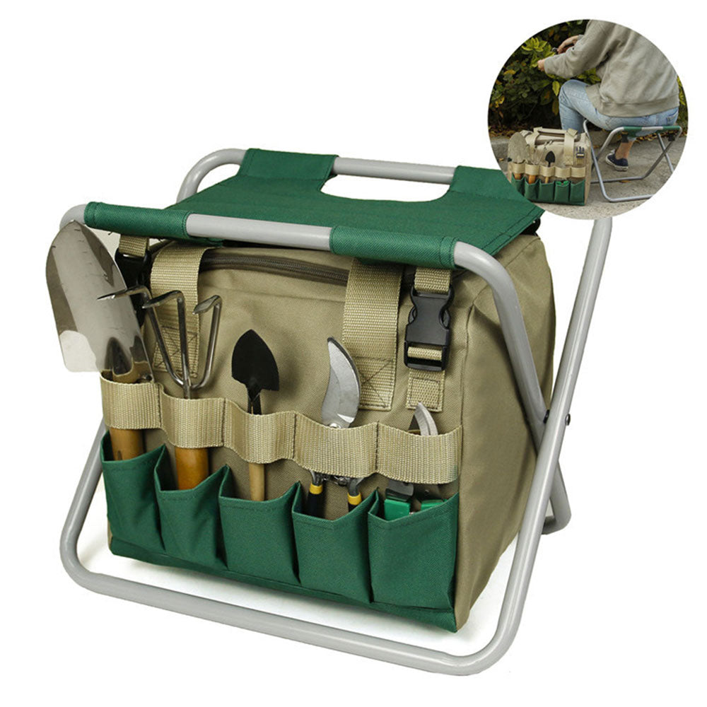 Sgabello da Giardinaggio con Borsa