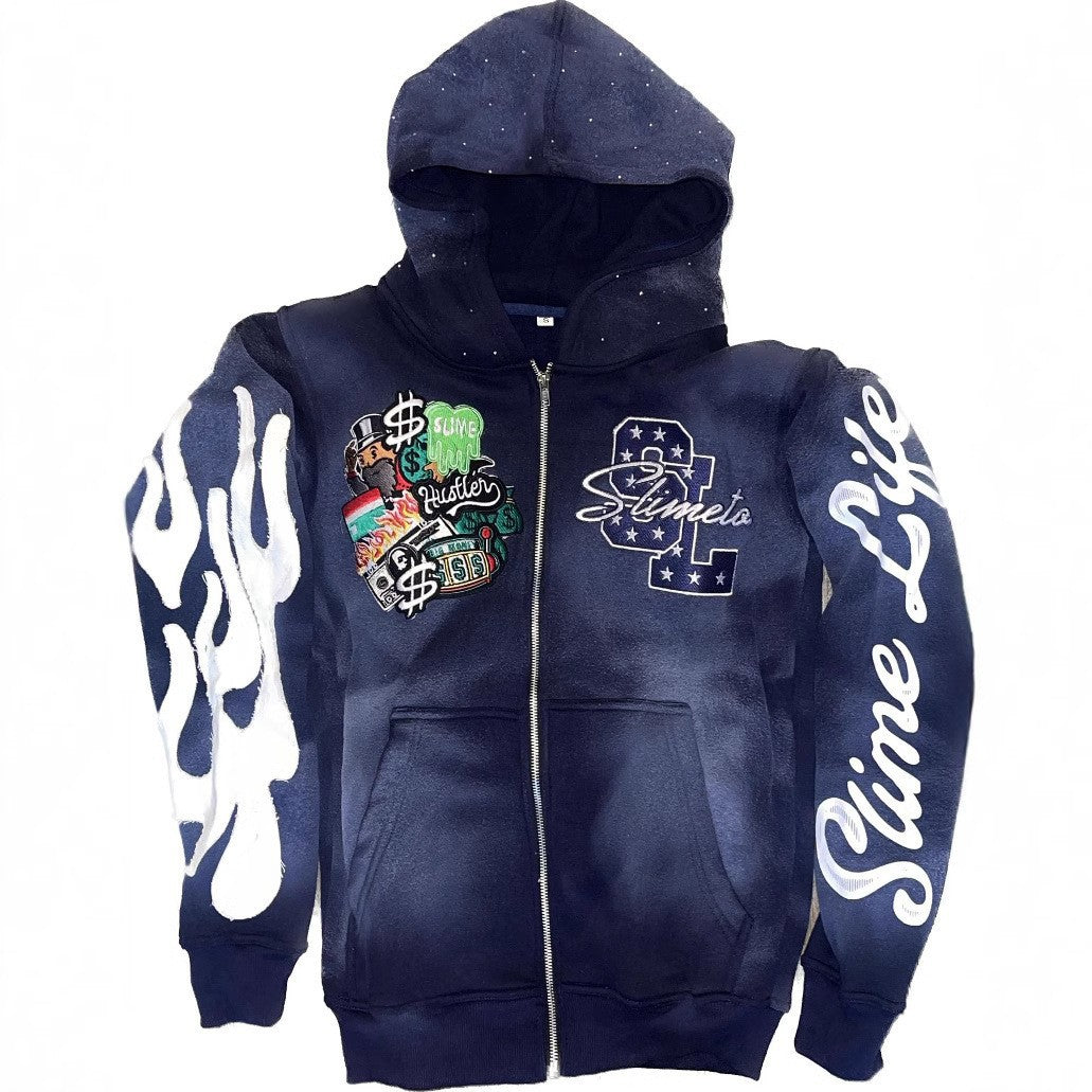 Felpa Arctic Shadow – Felpa con Cappuccio e Trama Ricamata a Rilievo (XS-5XL)