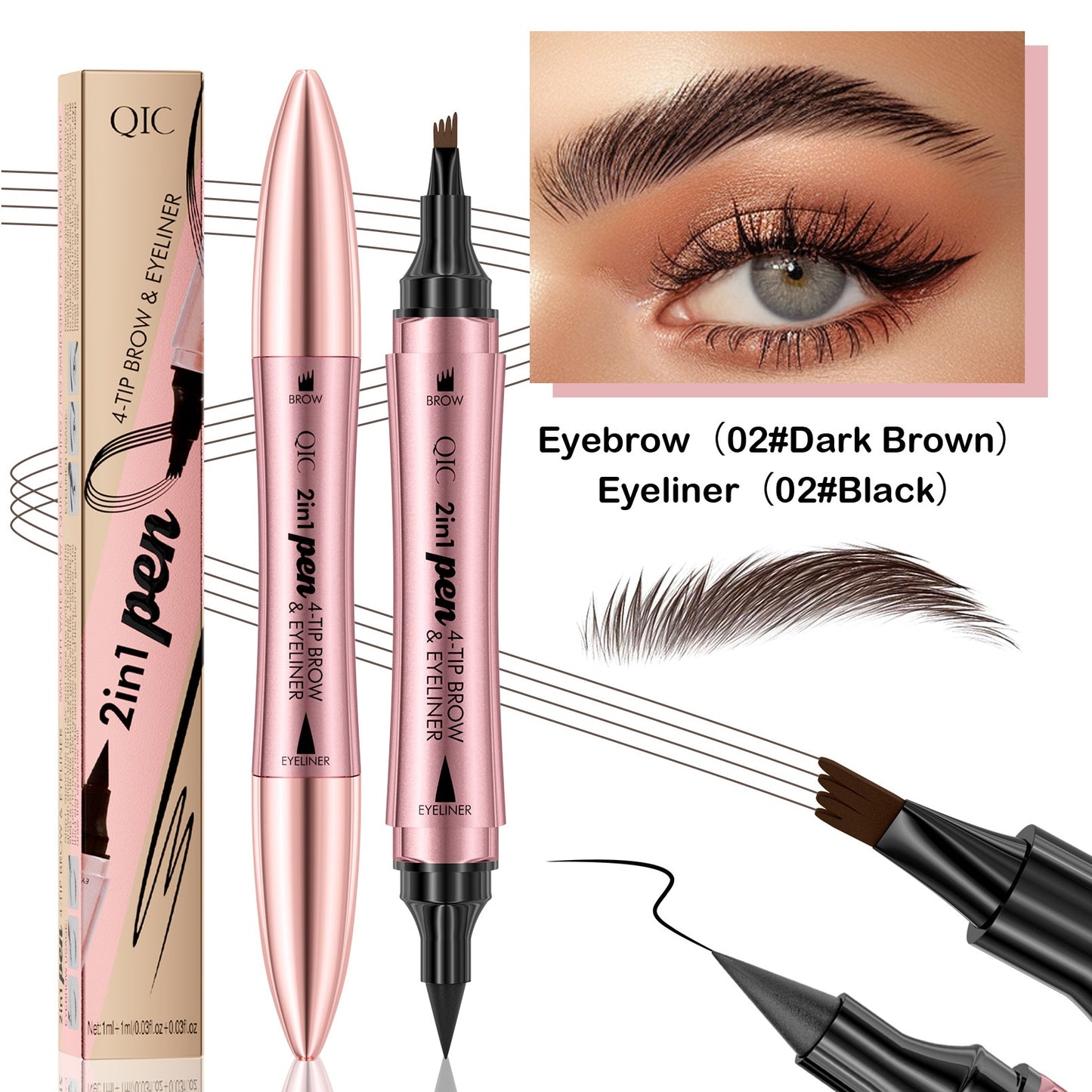 Matita 4 forchette + Eyeliner 2 in 1