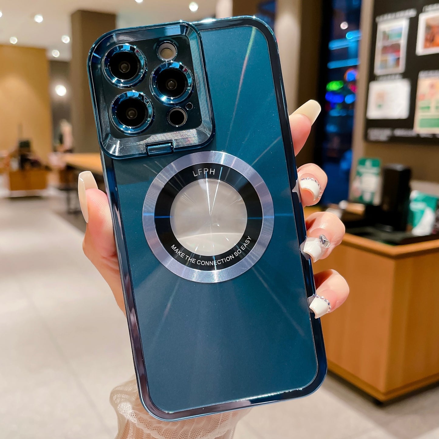 Mag-Lens CD-Luxury: Cover con Supporto Invisibile (Iphone 13/14/Pro/Pro Max)