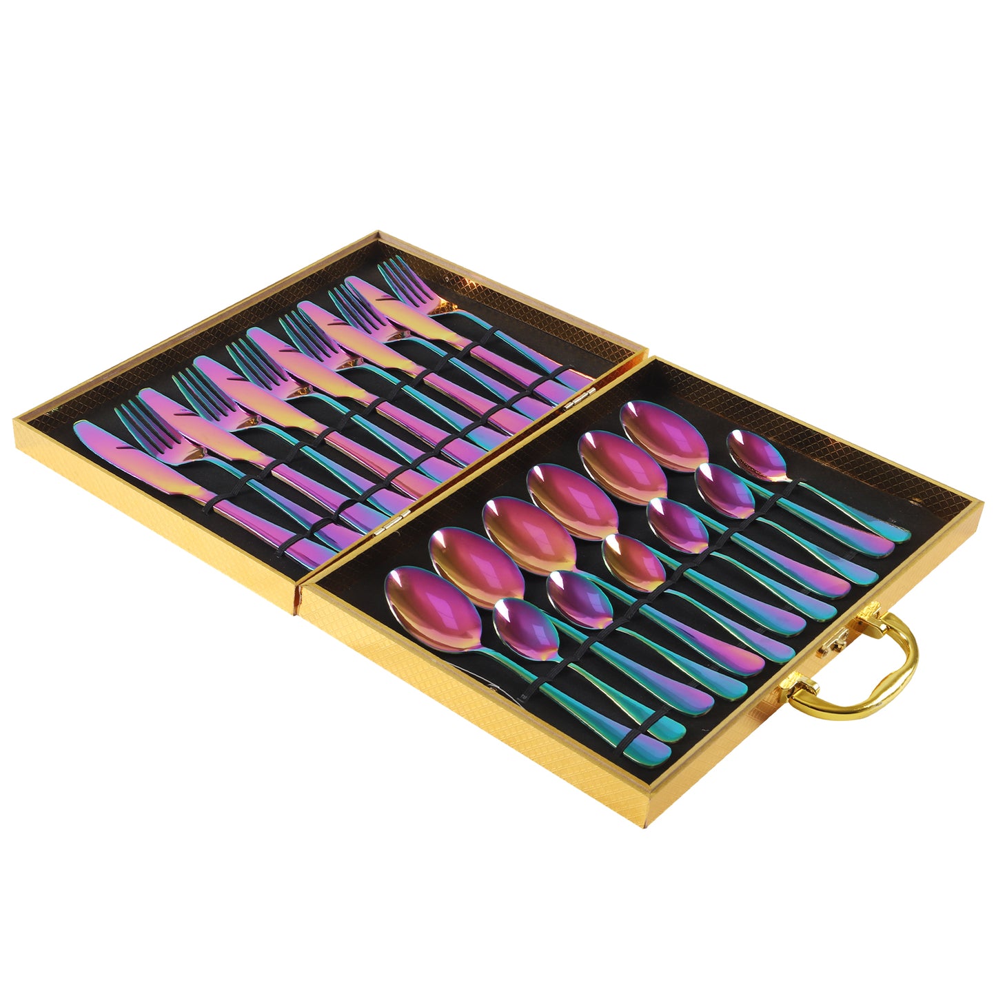 Nile Royal Gold - Set Posate 24 Pezzi con Valigetta Luxury