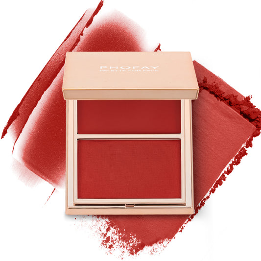 PHOFAY Cream & Powder Blush Duo