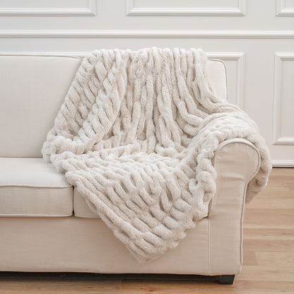 Tie-Dye Rabbit Fur Blanket – Coperta in Pelliccia Sintetica Tie-Dye