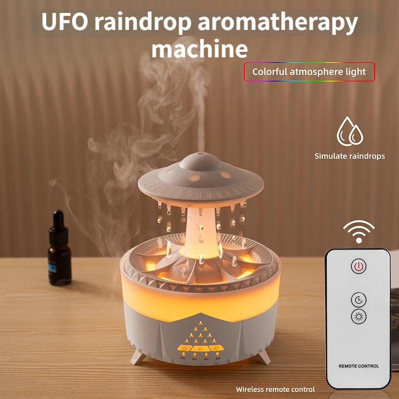 Mushroom Zen Rain - Umidificatore a Pioggia e LED Multi-Colore