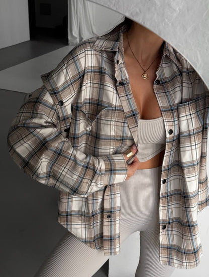 Camicia Maniche Staccabili Stile Retrò (S-4XL)