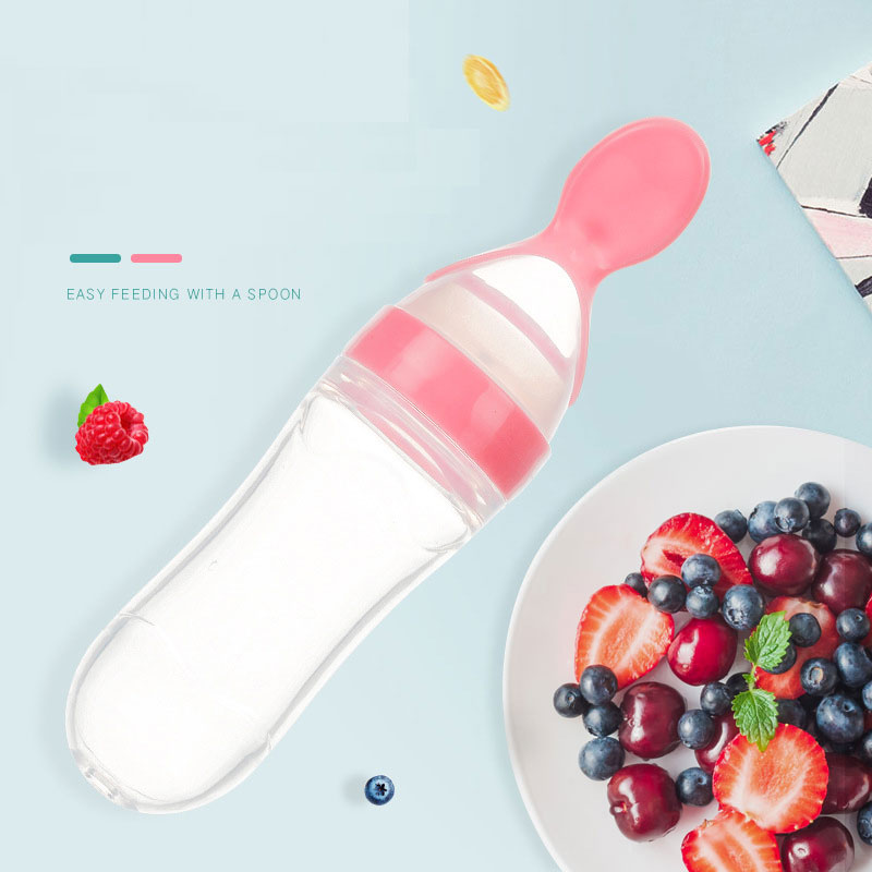 First Bite - Biberon Dosatore con Cucchiaio in Silicone per Omogeneizzati