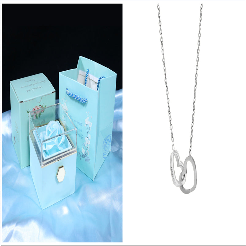 Gift Box with Jewel embellished with an eternal rose