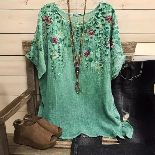 Top Casual Maniche Corte Taglie Forti (S-6XL)