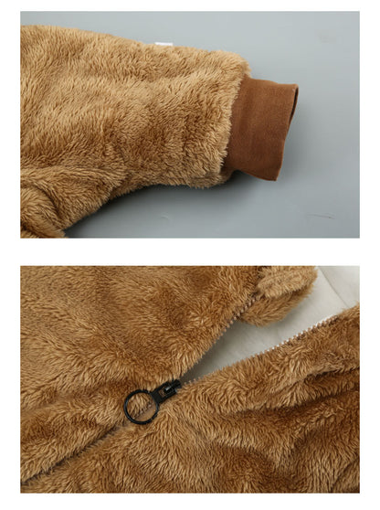 Teddy Soft – Tutina Orsetto in Cotone con Cappuccio e Orecchiette (6-9 mesi, 9-12 mesi, 12-18 mesi, 24-36 mesi)