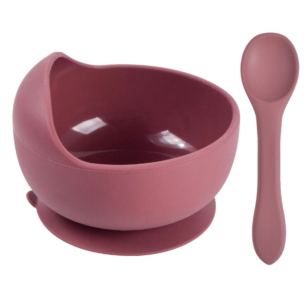 Soft Silicone Baby Set – Piatto e Cucchiaio Coordinati in Silicone