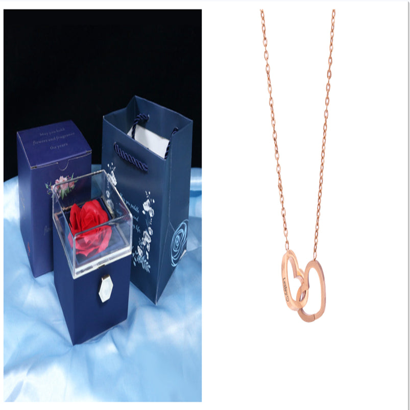 Gift Box with Jewel embellished with an eternal rose