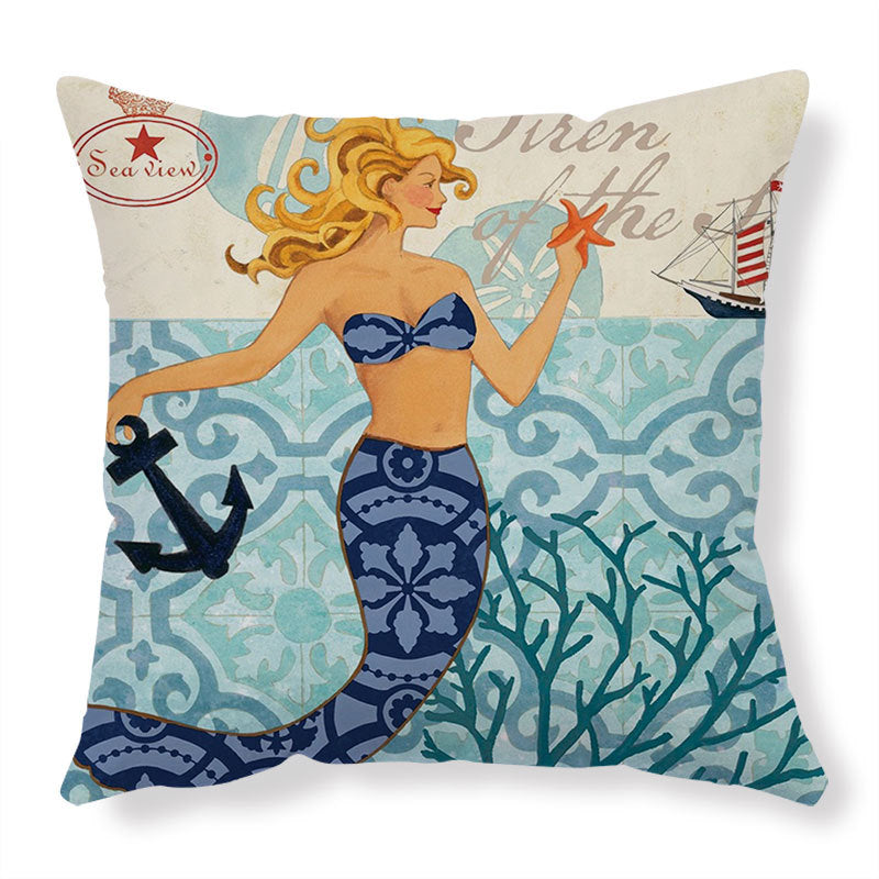 Ocean Turtle Print – Federa Decorativa con Stampa Tartaruga Marina