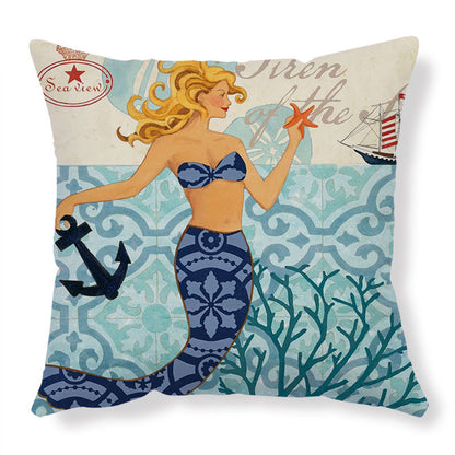 Ocean Turtle Print – Federa Decorativa con Stampa Tartaruga Marina