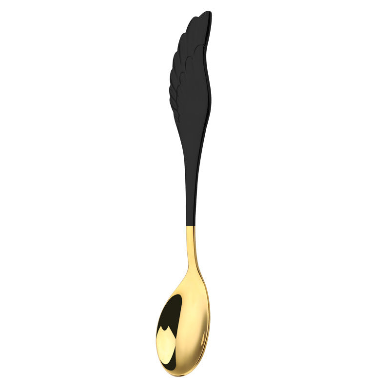 Angel Wings Spoon – Cucchiaino e Forchetta con Ali in Acciaio 304