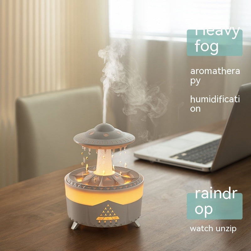 Mushroom Zen Rain - Umidificatore a Pioggia e LED Multi-Colore