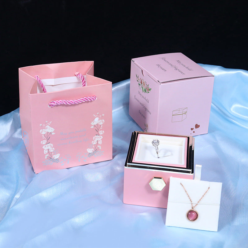 Gift Box with Jewel embellished with an eternal rose