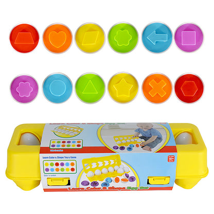 Smart Eggs Match – Set Uova Educative per l'Apprendimento delle Forme
