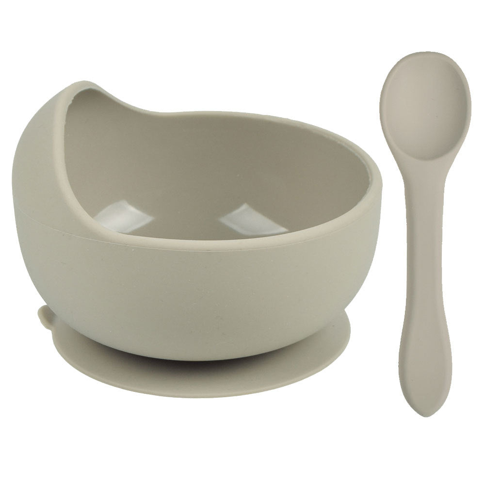 Soft Silicone Baby Set – Piatto e Cucchiaio Coordinati in Silicone
