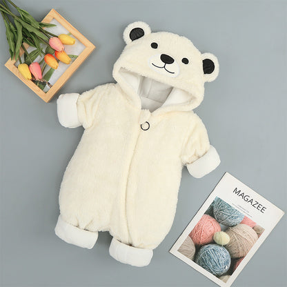Teddy Soft – Tutina Orsetto in Cotone con Cappuccio e Orecchiette (6-9 mesi, 9-12 mesi, 12-18 mesi, 24-36 mesi)