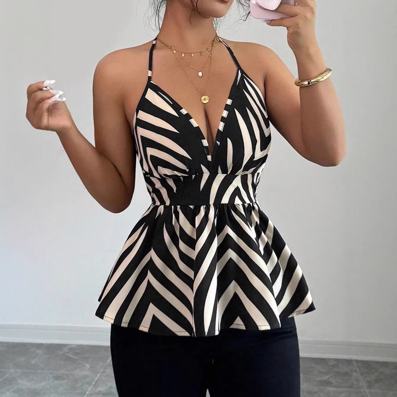 Elegant Halter-Style Backless Top (S-2XL)