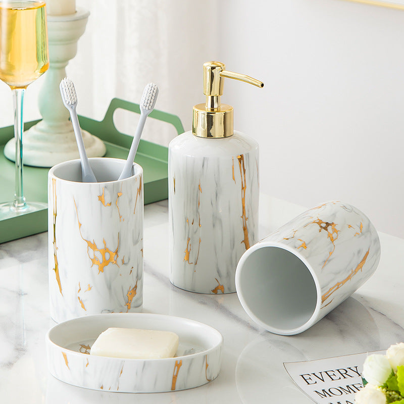 Set Bagno Royal Marble in Ceramica e Marmo