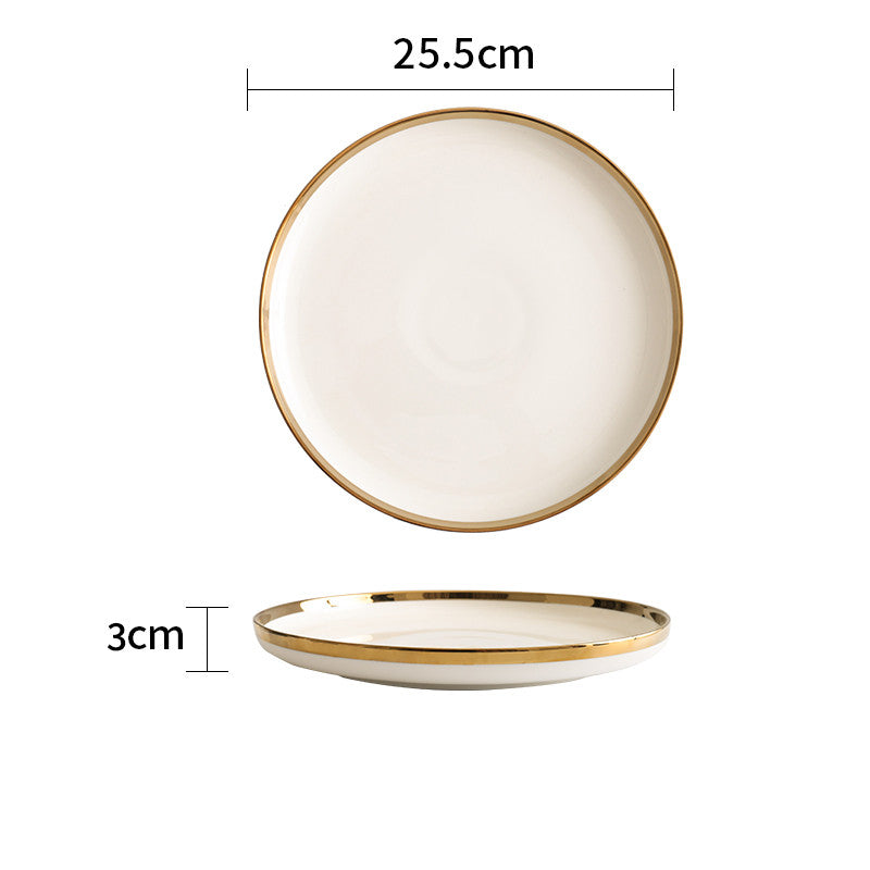 Nile Gold Rim - Porcellana Bianca e Oro