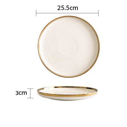 Nile Gold Rim - Porcellana Bianca e Oro