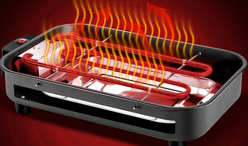 Korean BBQ Master – Forno Elettrico Quadrato senza Fumo con Controllo della Temperatura