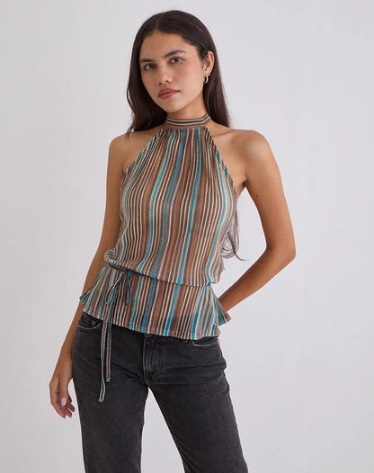 Canotta Spalline Sottili Schiena Scoperta (XS-XL)