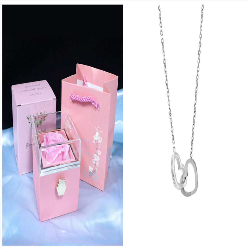 Gift Box with Jewel embellished with an eternal rose