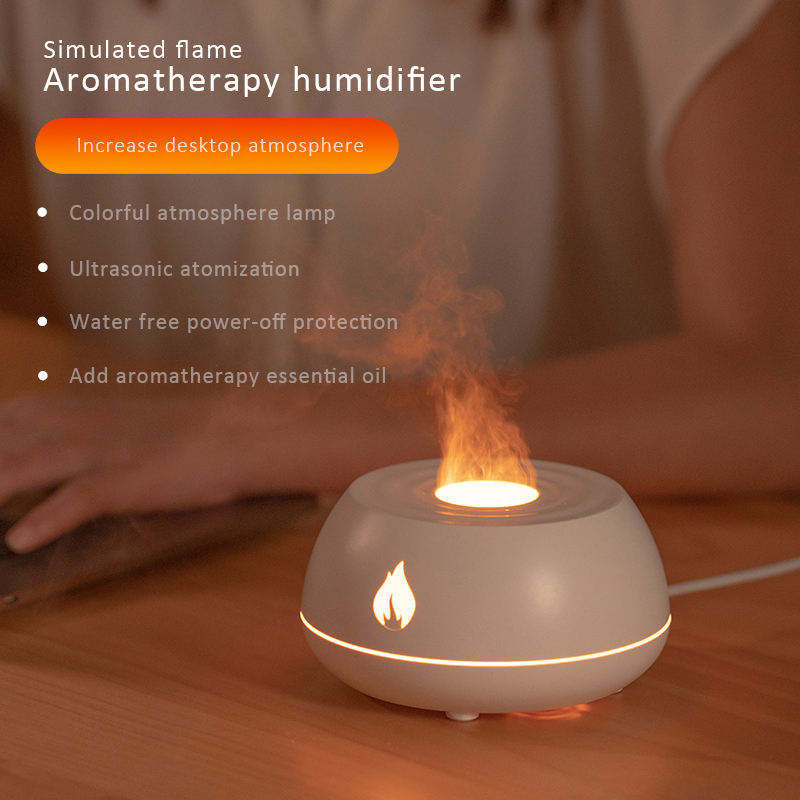 Flame Mood - Mini Umidificatore Aroma a 7 Colori