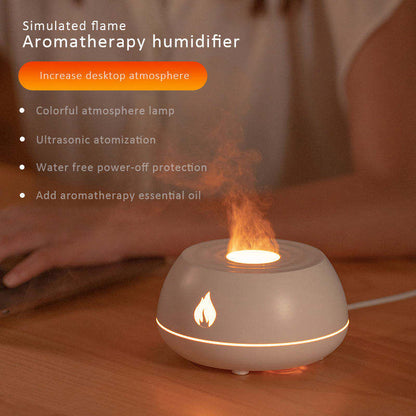 Flame Mood - Mini Umidificatore Aroma a 7 Colori