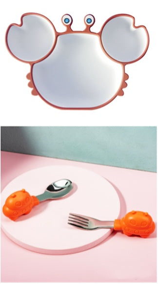 Crabby Anti-Slip Plate – Piatto a Forma di Granchio con Ventosa