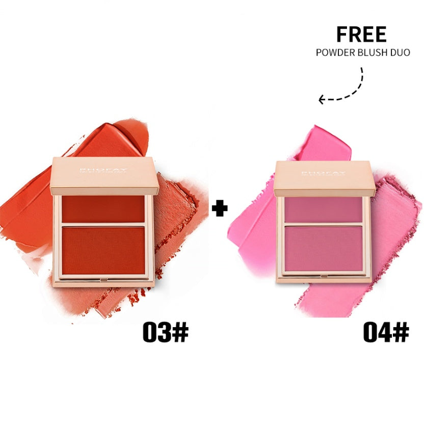 PHOFAY Cream & Powder Blush Duo