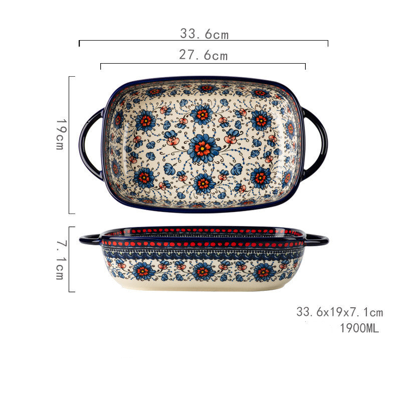 Geometric Ceramic Plate – Piatto Rettangolare Moderno