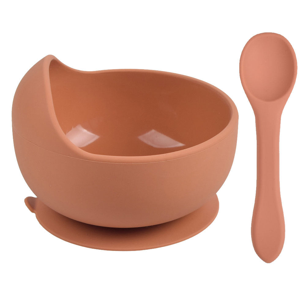 Soft Silicone Baby Set – Piatto e Cucchiaio Coordinati in Silicone