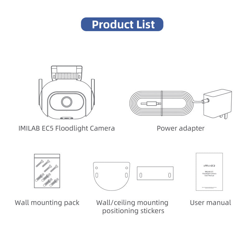 IMILAB EC5 Floodlight Cam - 2K Outdoor Security