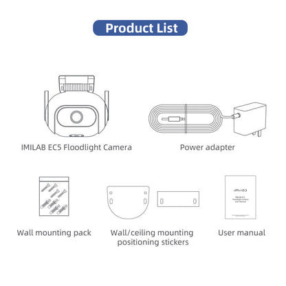 IMILAB EC5 Floodlight Cam - 2K Outdoor Security