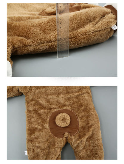 Teddy Soft – Tutina Orsetto in Cotone con Cappuccio e Orecchiette (6-9 mesi, 9-12 mesi, 12-18 mesi, 24-36 mesi)