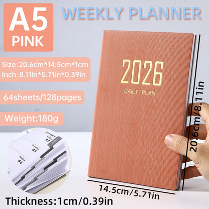 Agenda Settimanale Slim in Pelle A5
