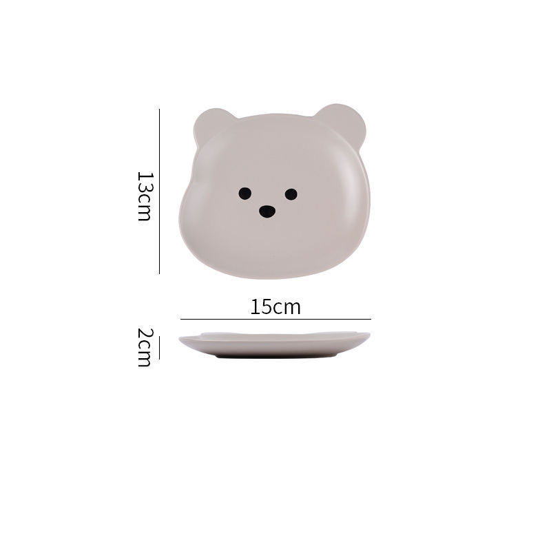 Cute Bear Plate – Piatto e Tazza a Forma di Orsetto Cartoon