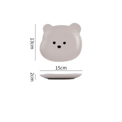 Cute Bear Plate – Piatto e Tazza a Forma di Orsetto Cartoon